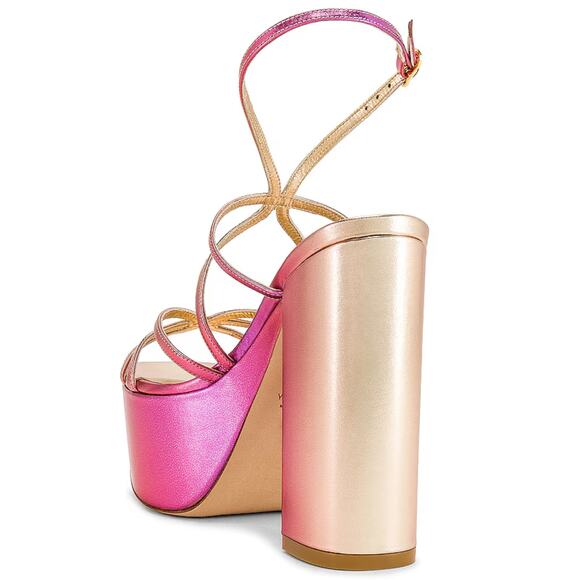 Stuart Weitzman Barelythere Squarehigh Platform Sandal Size 8 - Picture 4 of 9